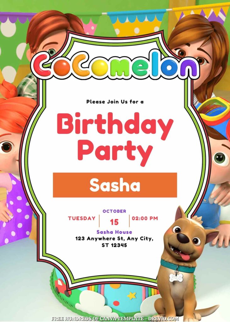 Free Cocomelon Birthday Invitations