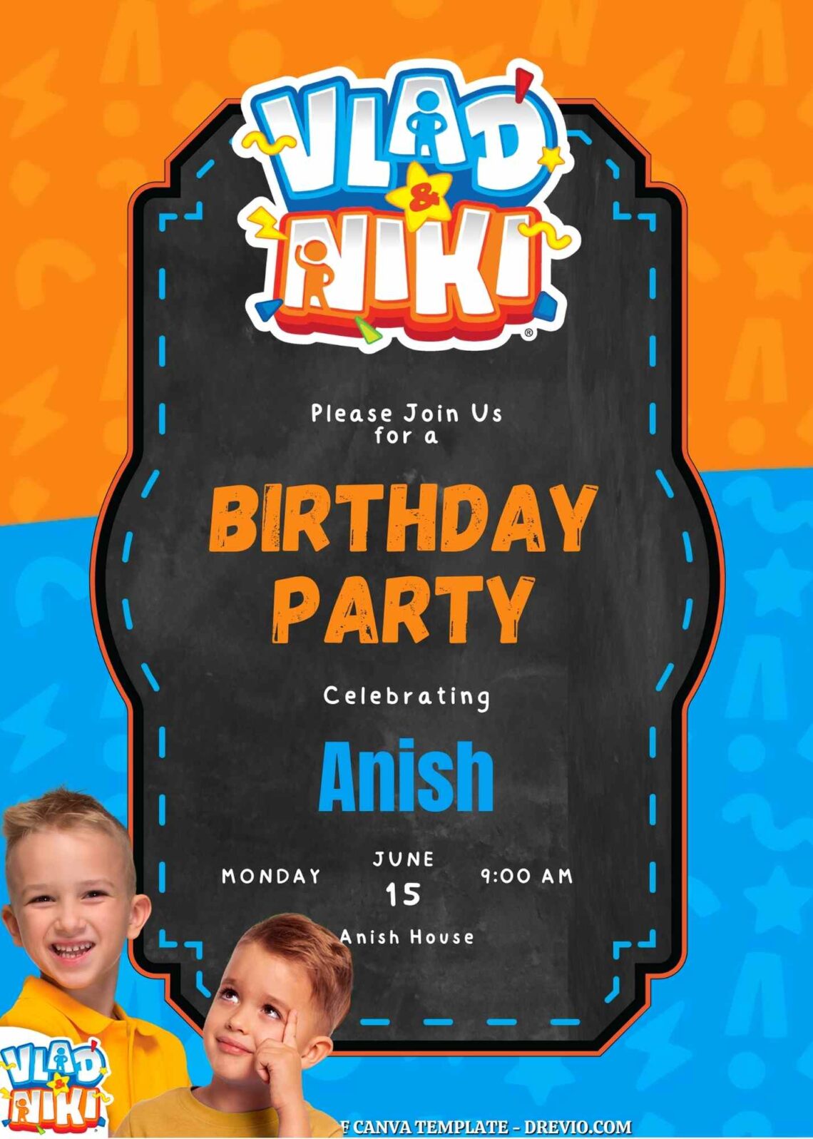 14+ Vlad And Niki Canva Birthday Invitation Templates - Drevio : Free ...