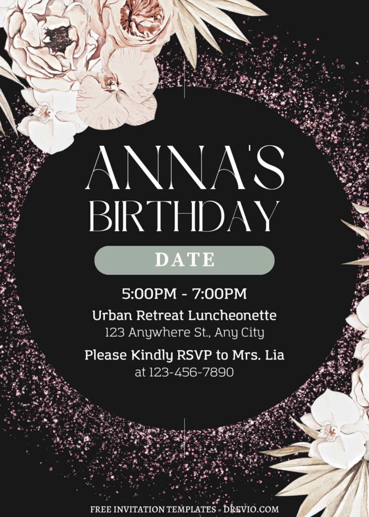 Invitation Template of FREE EDITABLE - 11+ Luxury Gold Birthday Editable Canva Templates 7