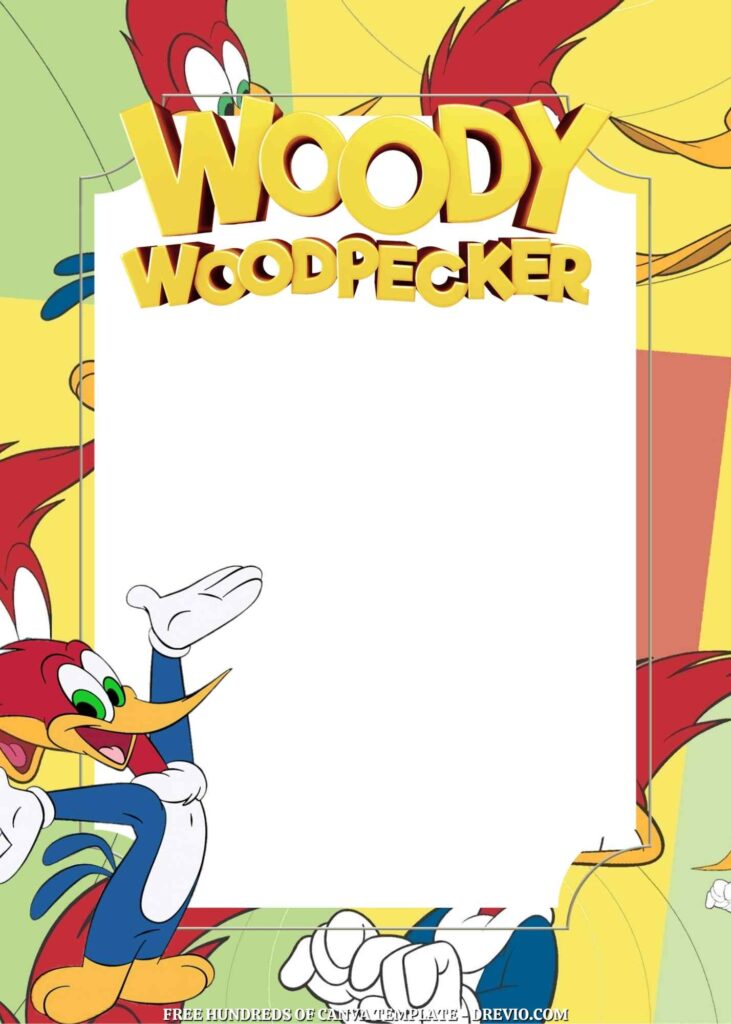 Invitation Template of FREE 20+ The Woody Woodpecker Birthday Canva Invitation Templates 6