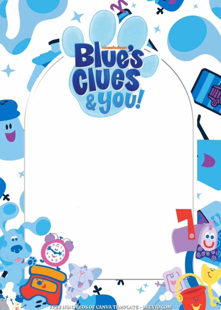 Invitation Template of FREE - 14+ Blue's Clues Canva Birthday Invitation Templates 8