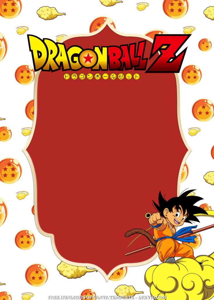 Invitation Template of FREE - 14+ Dragon Ball Canva Birthday Invitation Templates 6