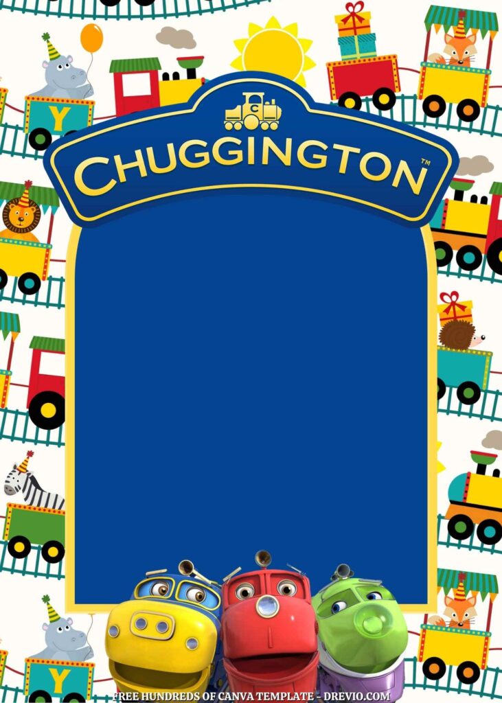 Invitation Template of 20+ Chuggington Canva Birthday Invitation Templates 3