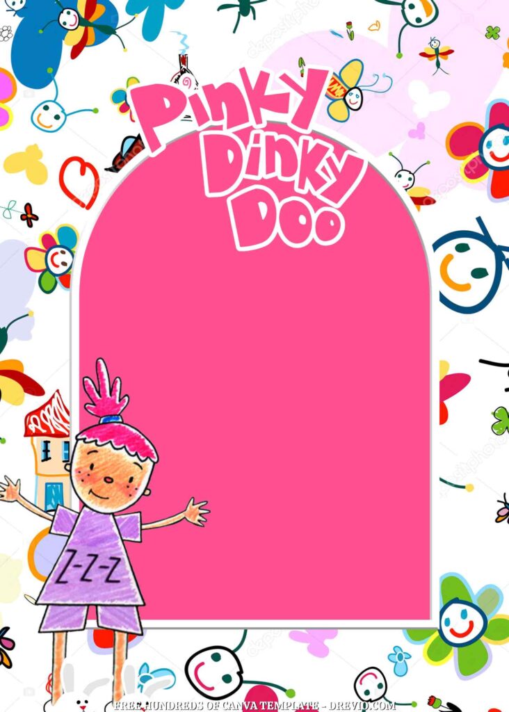 Invitation Template of 20+ Pinky Dinky Doo Canva Birthday Invitation Templates 3