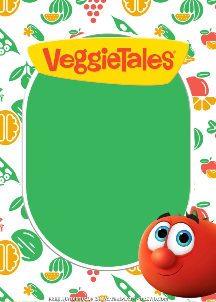 Invitation Template of 20+ VeggieTales Canva Birthday Invitation Templates 3