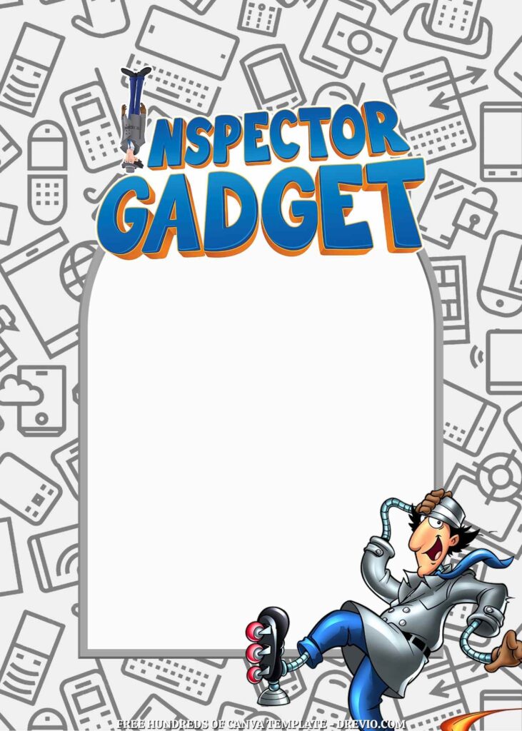 Invitation Template of 14+ Inspector Gadget Canva Birthday Invitation Templates 5