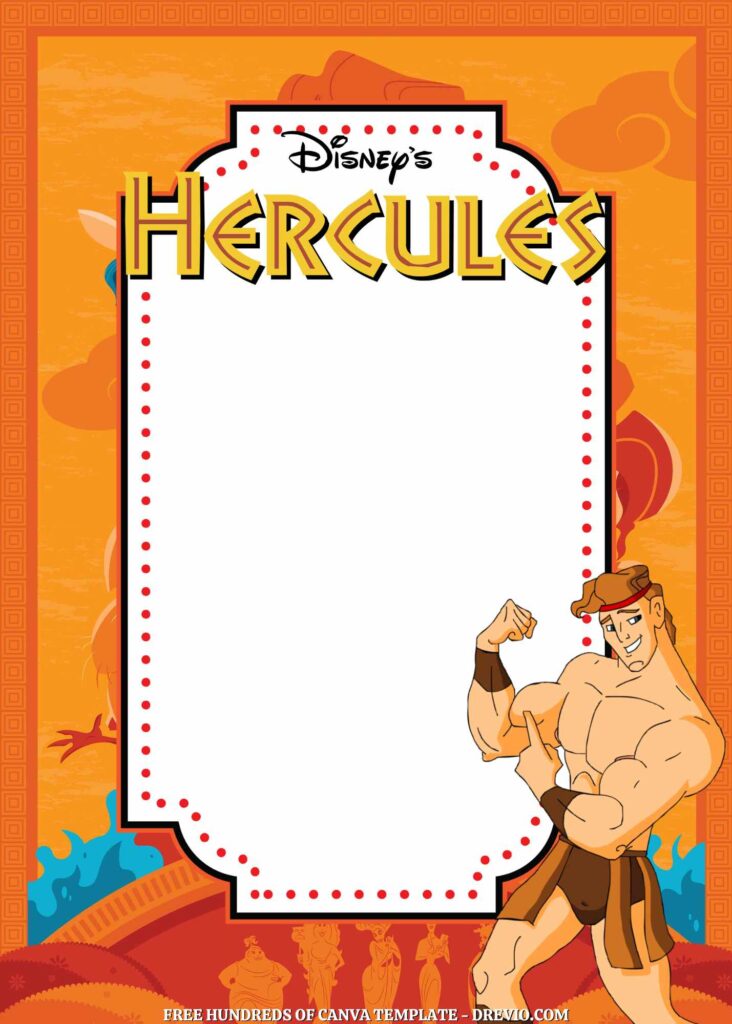 Invitation Template of 16+ Hercules Canva Birthday Invitation Templates 3