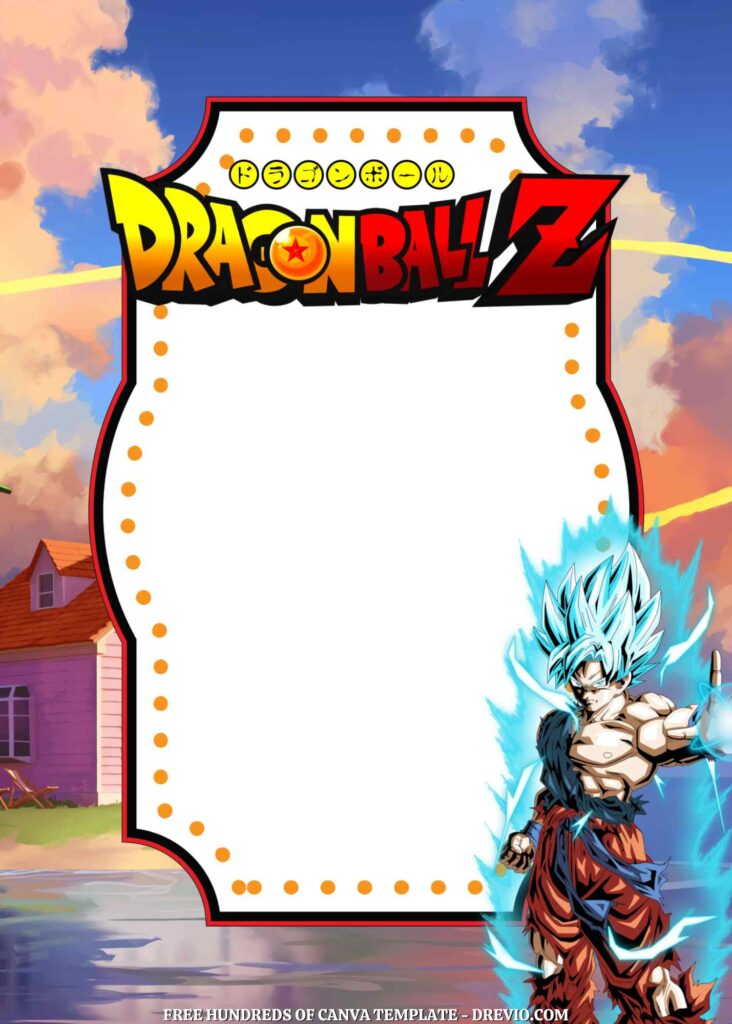 Invitation Template of 18+ Dragon Ball Z Canva Birthday Invitation Templates 3