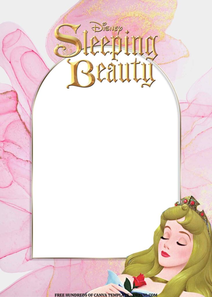 Invitation Template of FREE EDITABLE - 16 Sleeping Beauty Canva Templates 6