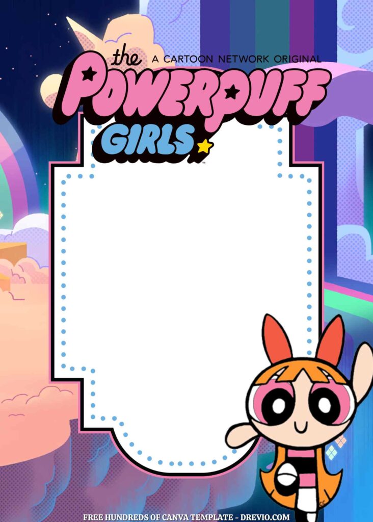 Invitation Template of 18+ The Powerpuff Girls Canva Birthday Invitation Templates 2