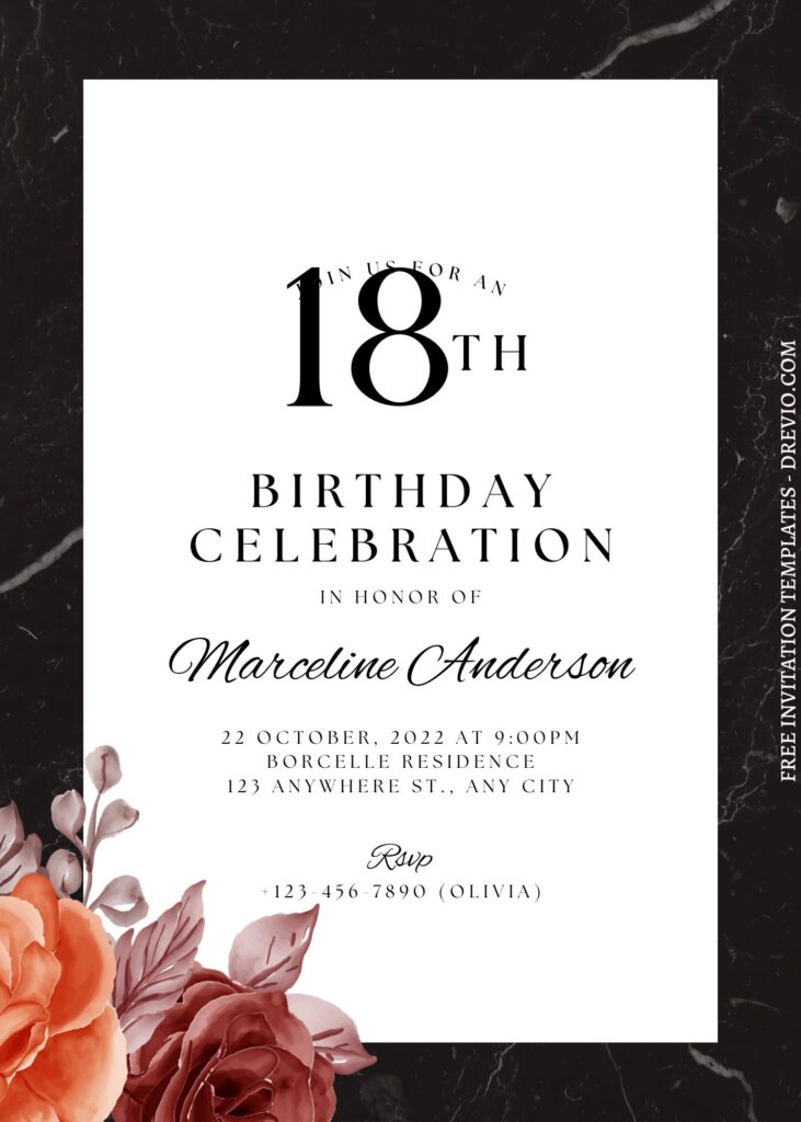 Invitation Template of FREE EDITABLE - 10+ Monochromatic Editable Canva Templates 5