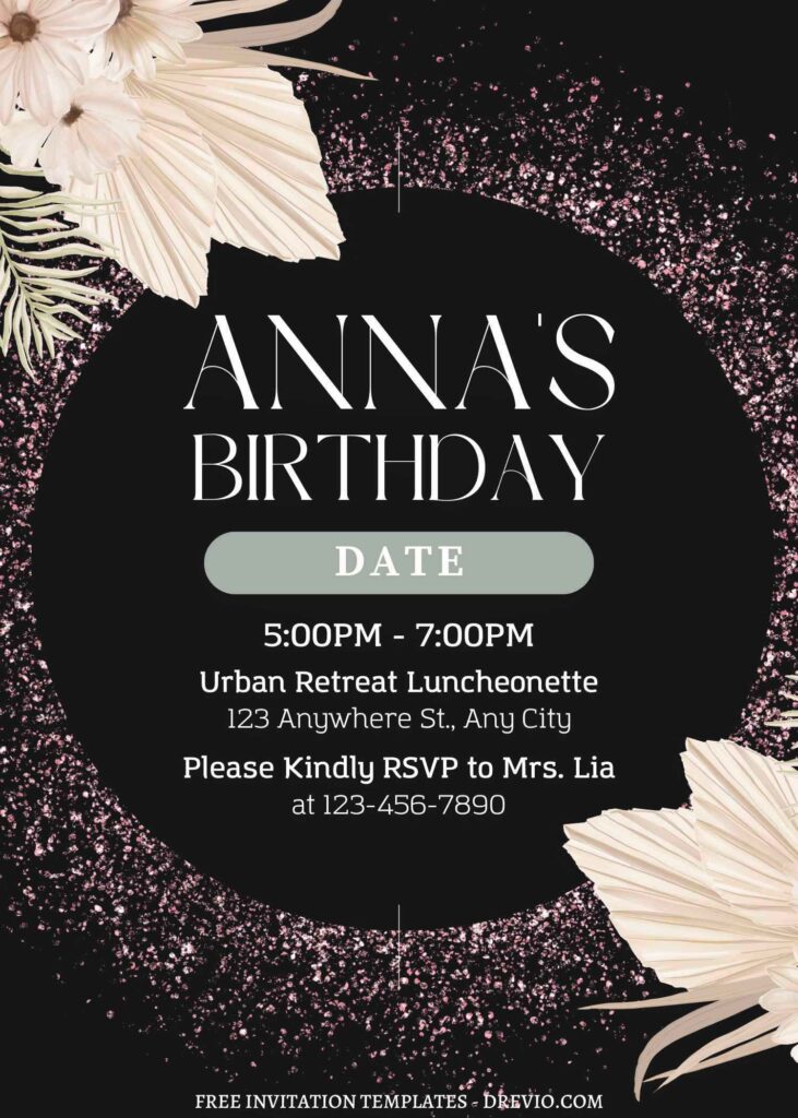 Invitation Template of FREE EDITABLE - 11+ Luxury Gold Birthday Editable Canva Templates 6