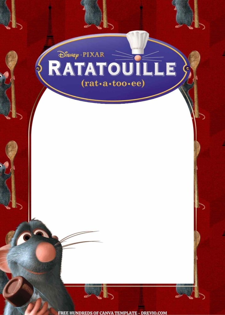 Invitation Template of FREE EDITABLE - 11 Ratatouille Canva Templates 6