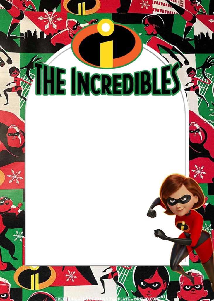 Invitation Template of FREE EDITABLE - 11 The Incredibles Canva Templates 6