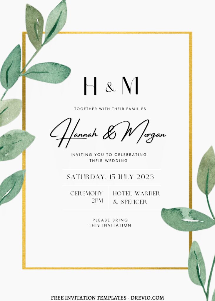 Invitation Template of FREE PRINTABLE - 11+ Botanical Eucalyptus Editable Canva Templates 6