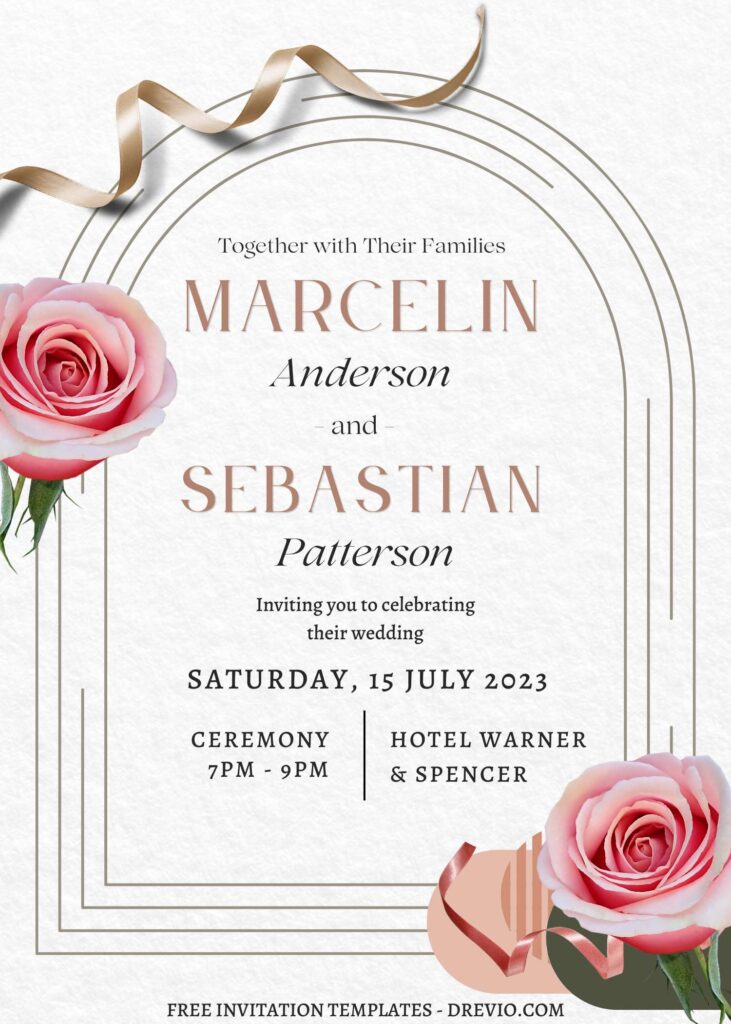 Invitation Template of FREE PRINTABLE - 9+ Secret Spring Canva Wedding Invitation Templates 4