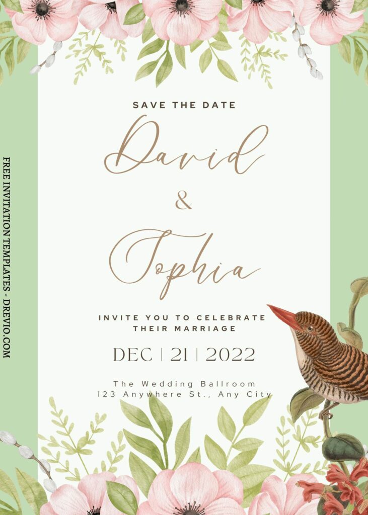 Invitation Template of FREE EDITABLE - 11+ Dusty Anemone Canva Wedding Invitation Templates 6