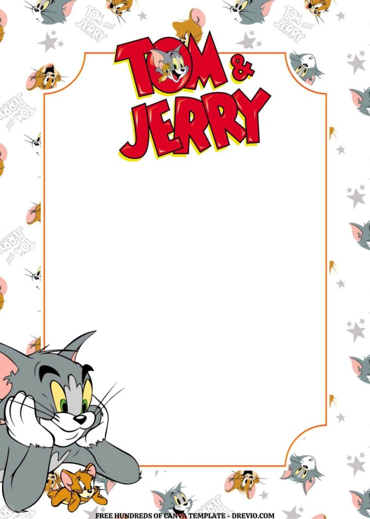 Invitation Template of FREE EDITABLE - 18+ Tom and Jerry Canva Birthday Invitation Templates 13