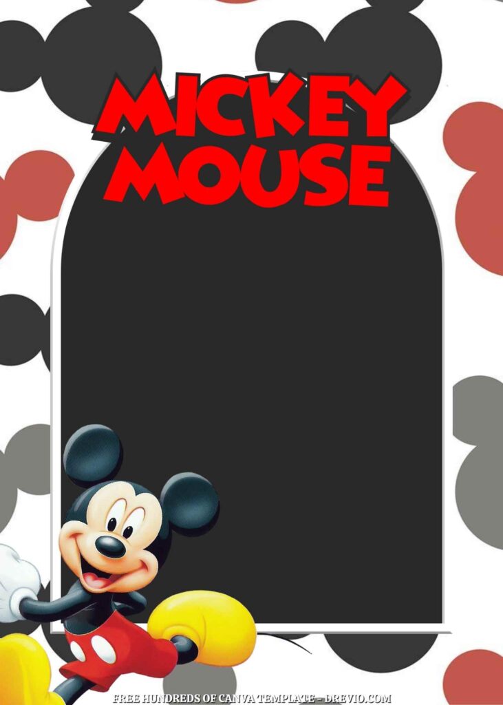 Invitation Template of FREE 20+ Mickey Mouse Canva Birthday Invitation Templates 6