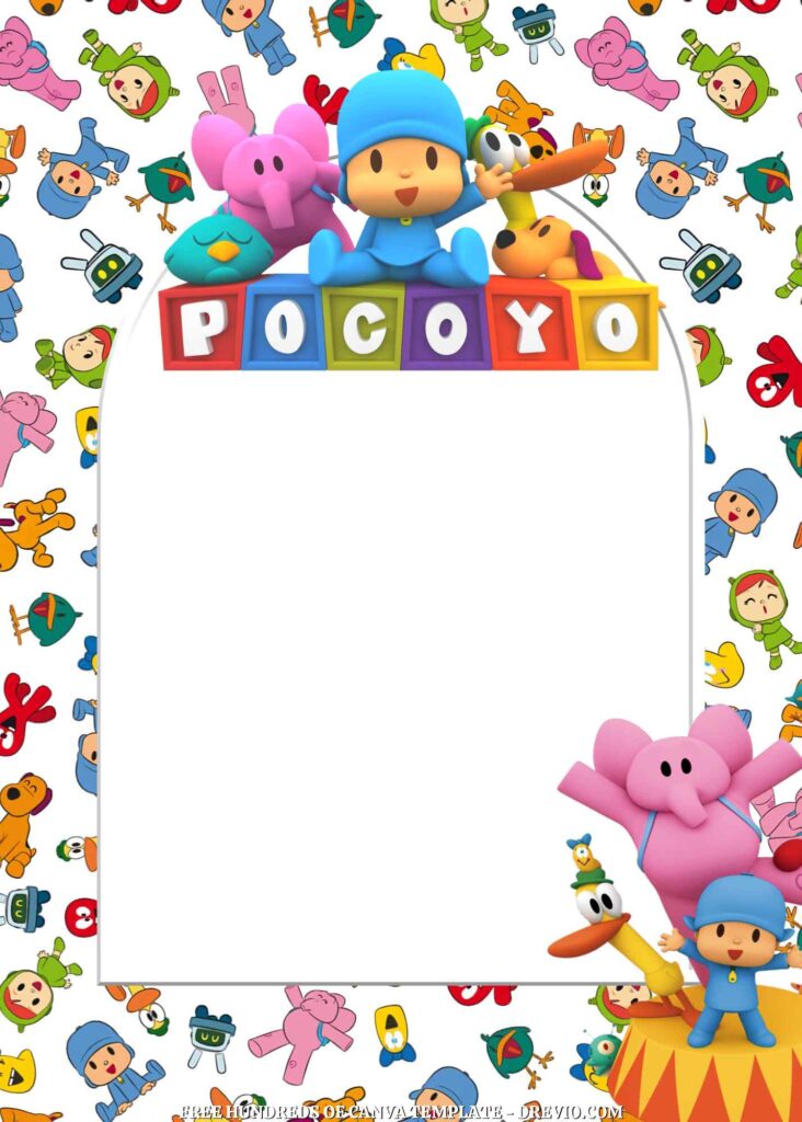 Invitation Template of FREE - 20+ Pocoyo Canva Birthday Invitation Templates 6