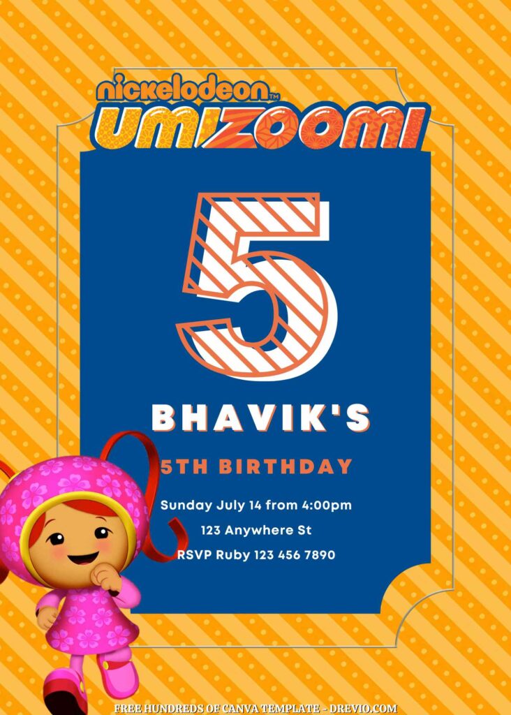 Invitation Template of FREE - 22+ Team Umizoomi Canva Birthday Invitation Templates 7