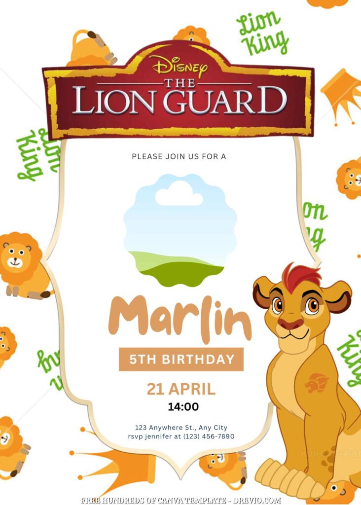 Invitation Template of FREE - 16+ The Lion Guard Canva Birthday Invitation Templates 7