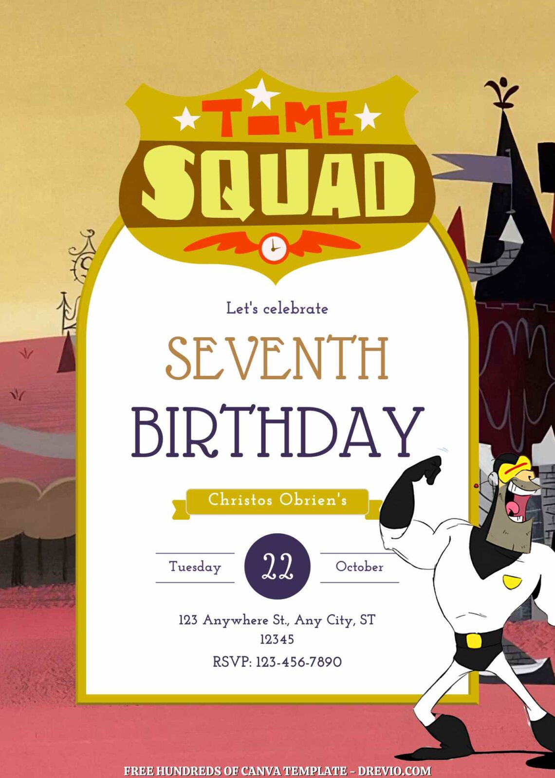 Free Time Squad Birthday Invitations
