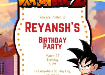 Free Dragon Ball Z Birthday Invitations