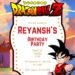 Free Dragon Ball Z Birthday Invitations