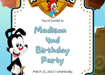 Free Animaniacs Birthday Invitations