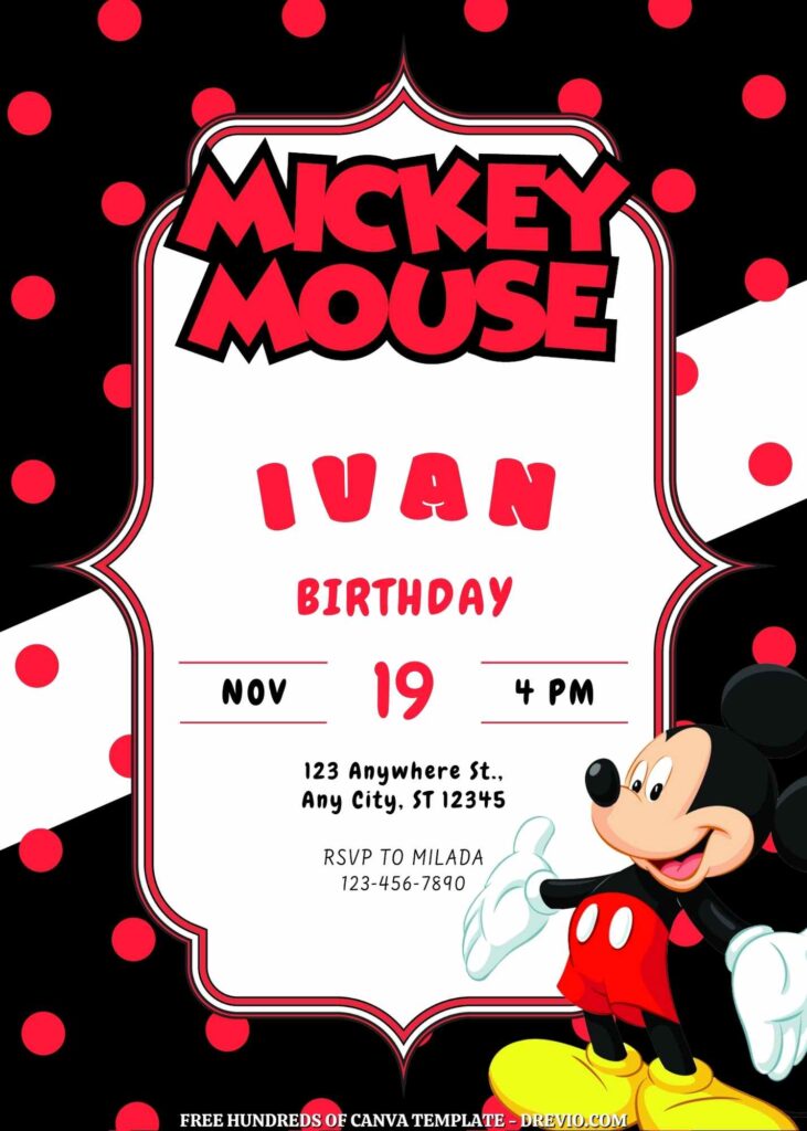 Free Mickey Mouse Birthday Invitations