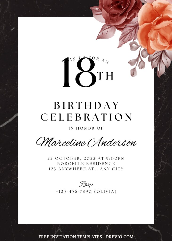 Invitation Template of FREE EDITABLE - 10+ Monochromatic Editable Canva Templates 4