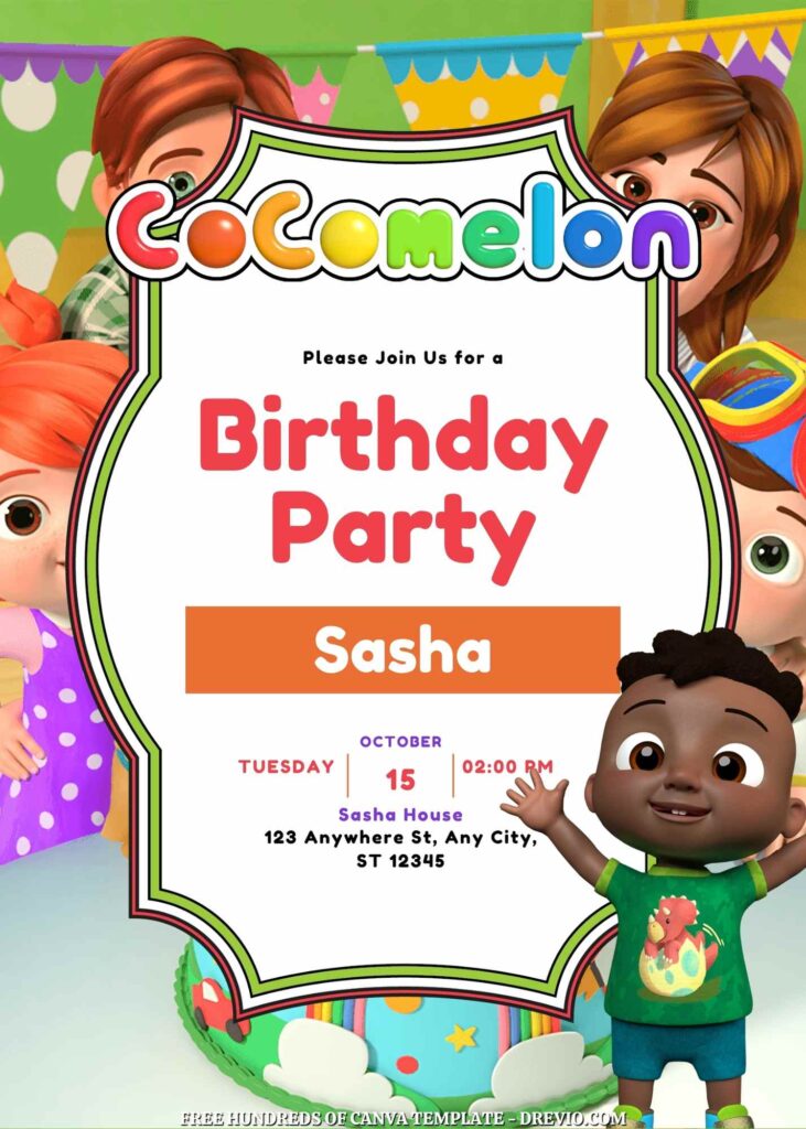 Free Cocomelon Birthday Invitations