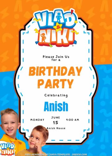 14+ Vlad And Niki Canva Birthday Invitation Templates - Drevio : Free ...