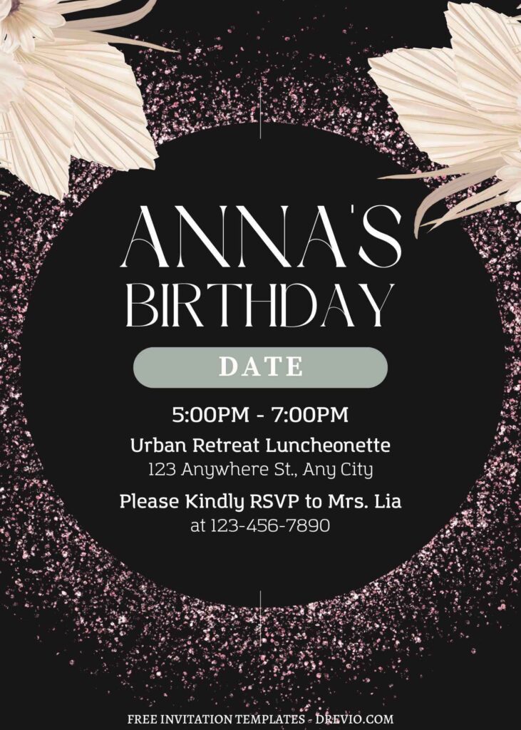 Invitation Template of FREE EDITABLE - 11+ Luxury Gold Birthday Editable Canva Templates 5