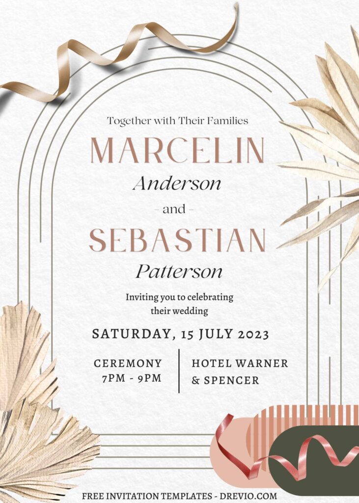 Invitation Template of FREE PRINTABLE - 9+ Secret Spring Canva Wedding Invitation Templates 3