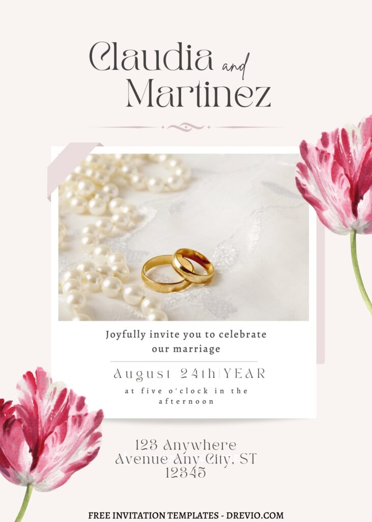 FREE EDITABLE - 7+ Elegant Chic Floral Editable Nuptial Canva Templates F