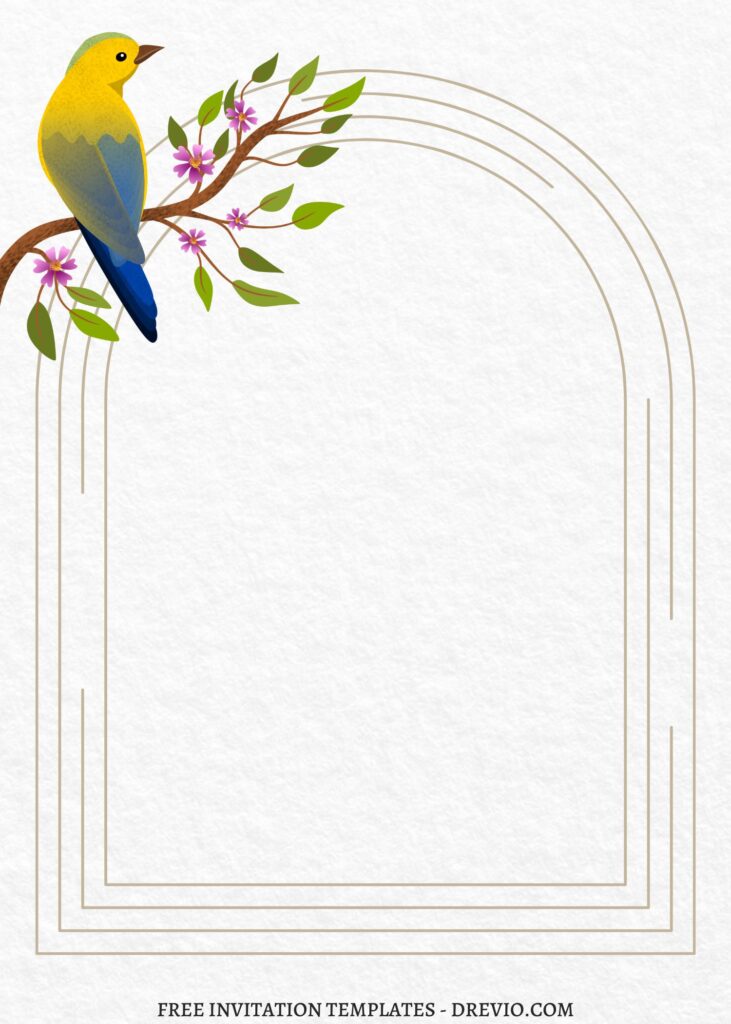 FREE EDITABLE - 7+ Blossoming Spring Canva Birthday Invitation Templates with gorgeous Robin bird