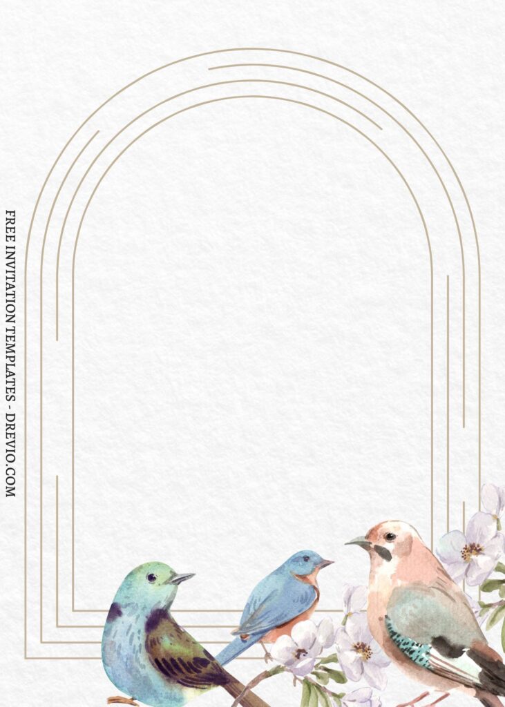 FREE EDITABLE - 7+ Blossoming Spring Canva Birthday Invitation Templates with Watercolor Love birds