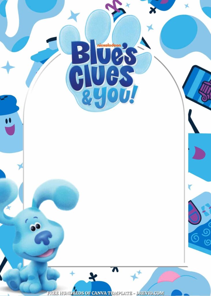 Invitation Template of FREE - 14+ Blue's Clues Canva Birthday Invitation Templates 6