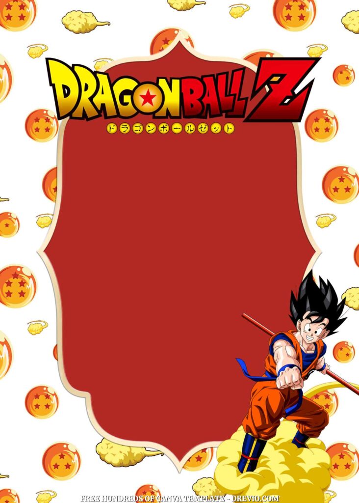 Invitation Template of FREE - 14+ Dragon Ball Canva Birthday Invitation Templates 8