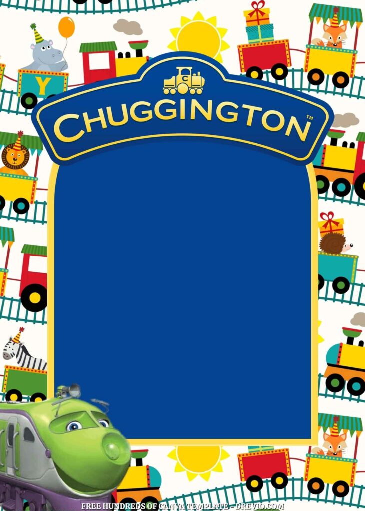 Invitation Template of 20+ Chuggington Canva Birthday Invitation Templates 4