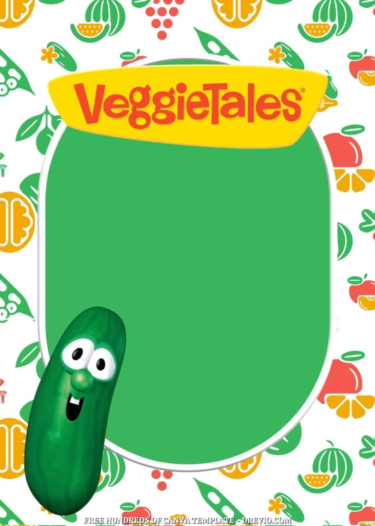 Invitation Template of 20+ VeggieTales Canva Birthday Invitation Templates 4