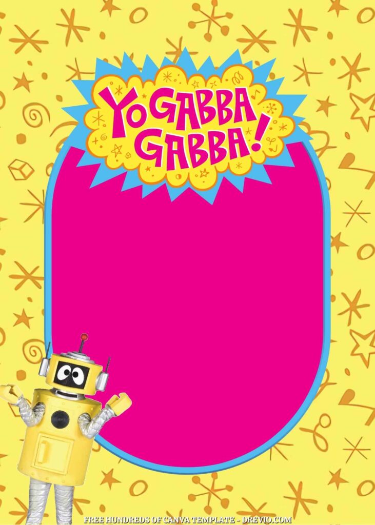 Invitation Template of 20+ Yo Gabba Gabba Canva Birthday Invitation Templates 4