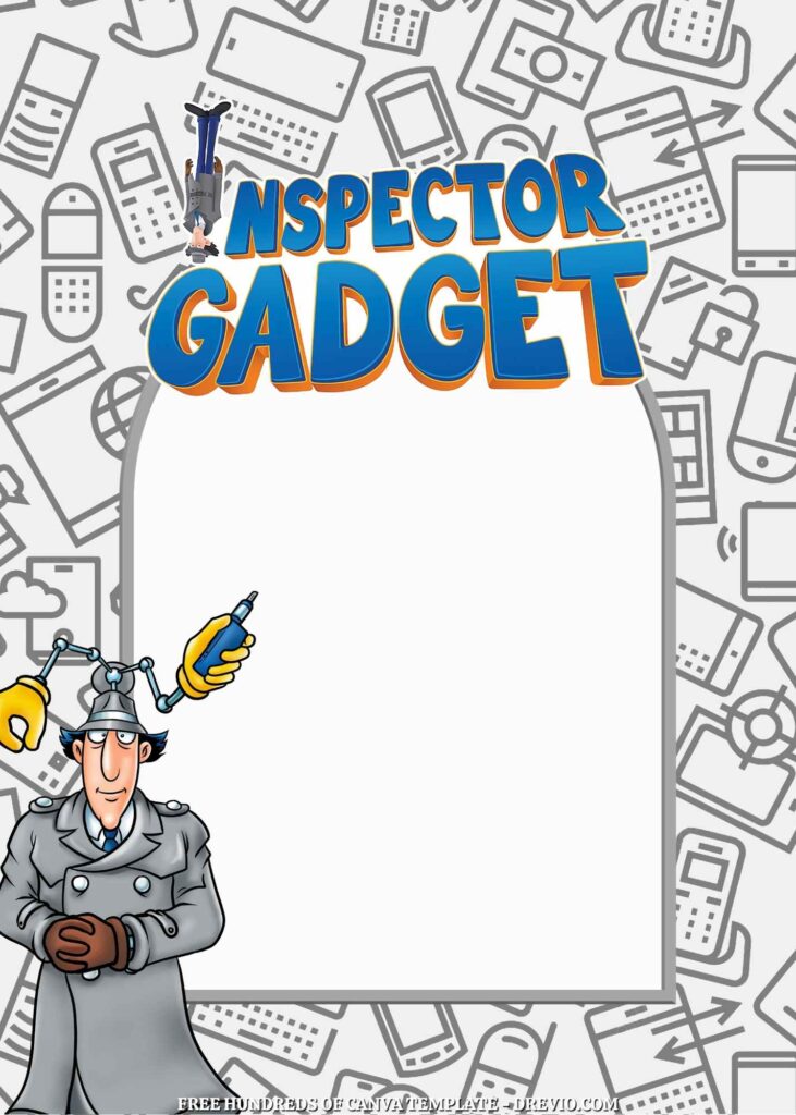 Invitation Template of 14+ Inspector Gadget Canva Birthday Invitation Templates 4