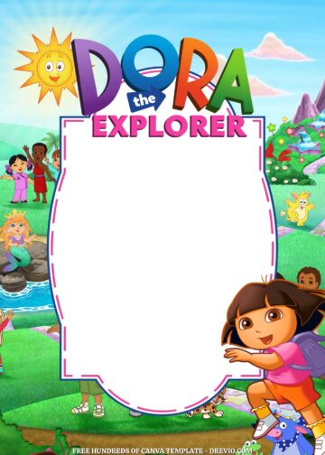 14+ Dora the Explorer Canva Birthday Invitation Templates | Download ...