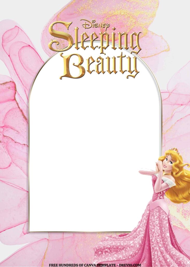 Invitation Template of FREE EDITABLE - 16 Sleeping Beauty Canva Templates 8