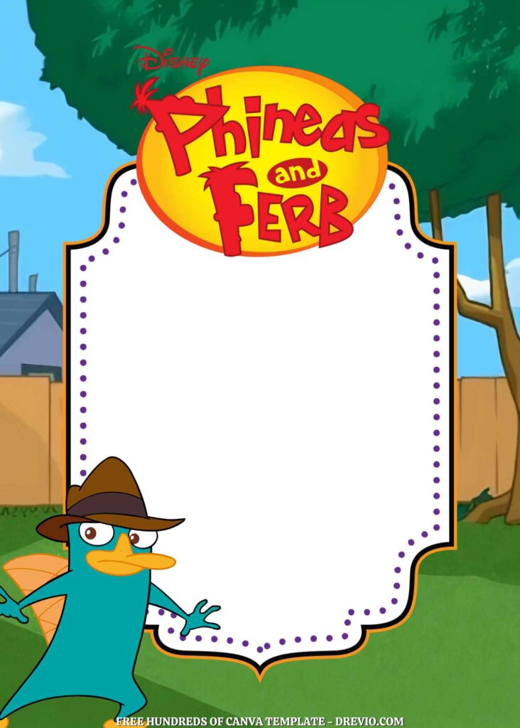 Invitation Template of 14+ Phineas and Ferb Canva Birthday Invitation Templates 3