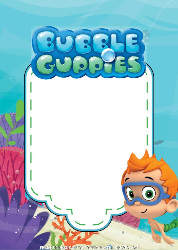 Invitation Template of 18+ Bubble Guppies Canva Birthday Invitation Templates 4