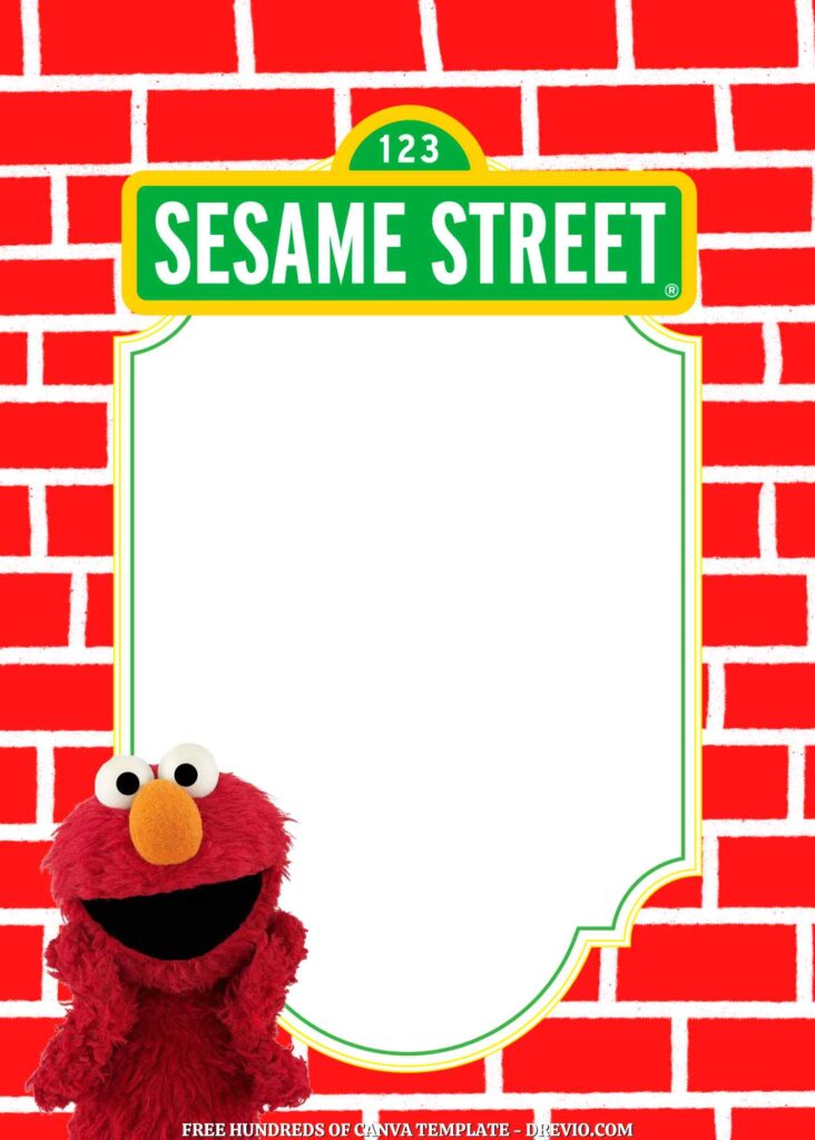 Invitation Template of 18+ Sesame Street Canva Birthday Invitation Templates 4